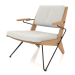 modèle 3D Chaise longue avec structure en métal (chêne naturel) - preview