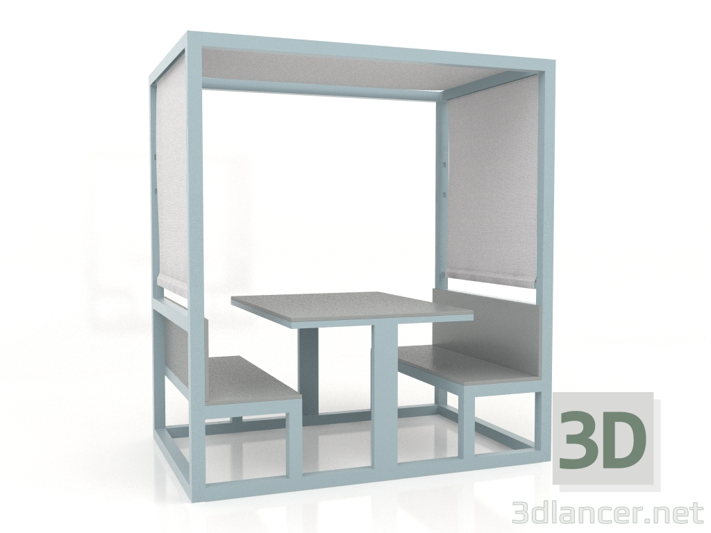 3 डी मॉडल लंच बॉक्स (नीला ग्रे) - पूर्वावलोकन