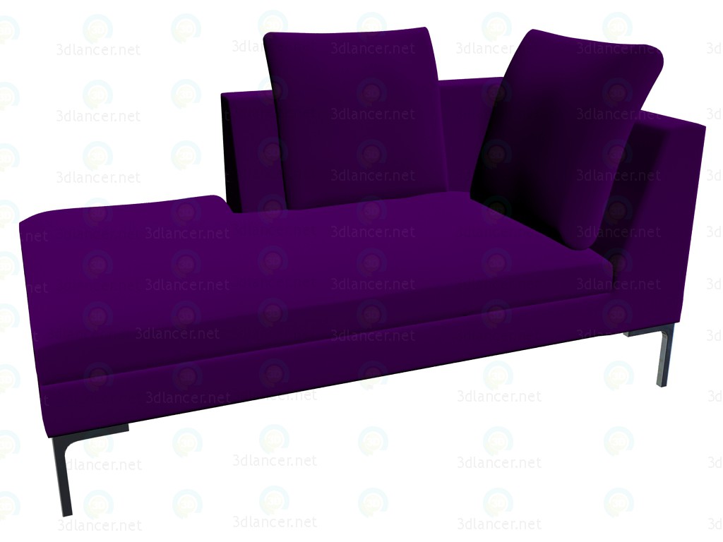 3D Modell Modulares Sofa (158 x 97 x 73) CH156LS - Vorschau