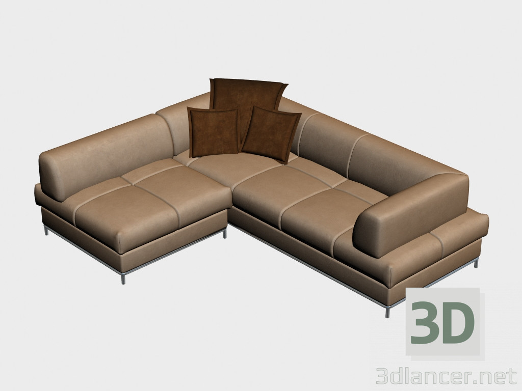 modèle 3D Canapé d'angle (petit) Mey Dey - preview