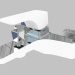 modèle 3D Mitigeur bain-douche mural sans set de douche - Chrome blanc Hiacynt (BQH W100) - preview