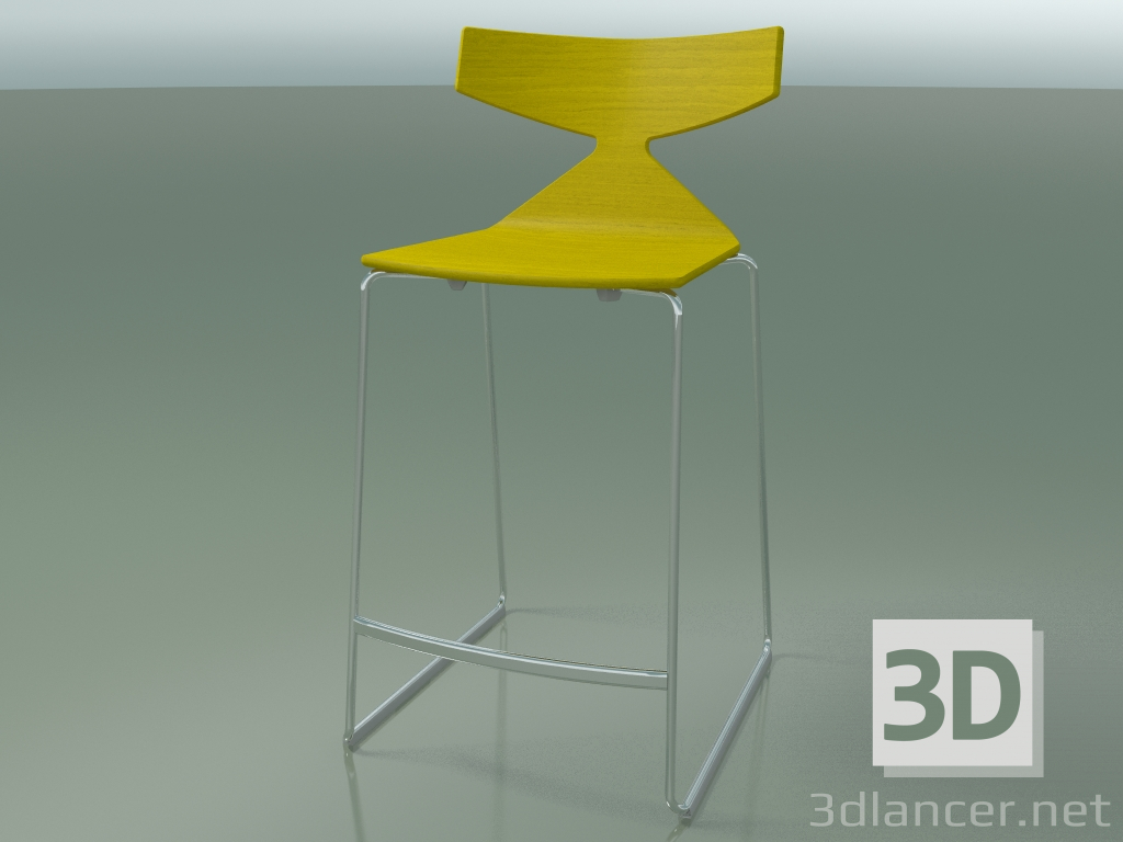 3d model Stackable bar stool 3703 (Yellow, CRO) - preview