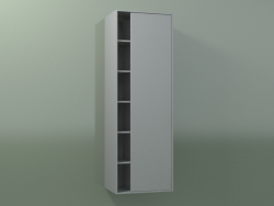 Настінна шафа з 1 правої дверцятами (8CUCEDD01, Silver Gray C35, L 48, P 36, H 144 cm)