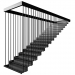 3d Sheet Metal Staircase model buy - render