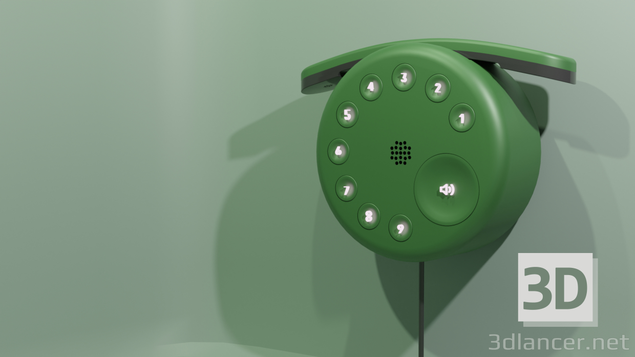 3d model telephone - preview