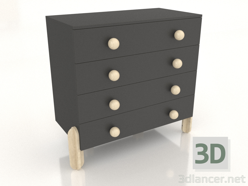 3d model Chest of drawers D1 size M - preview