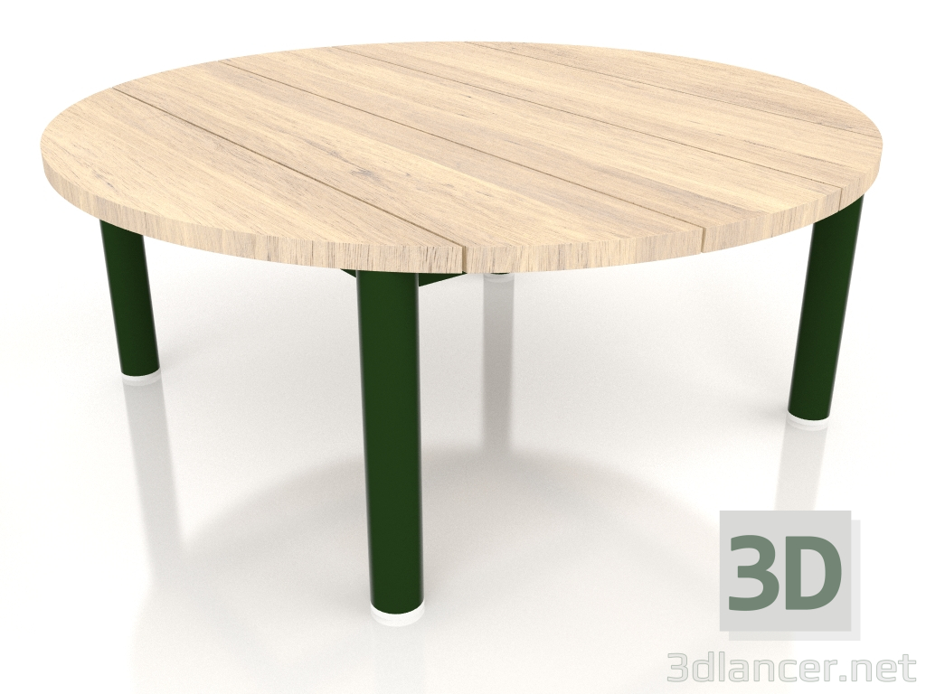 modèle 3D Table basse D 90 (Vert bouteille, Bois Iroko) - preview