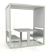 3d model Dining booth (Cement gray) - preview