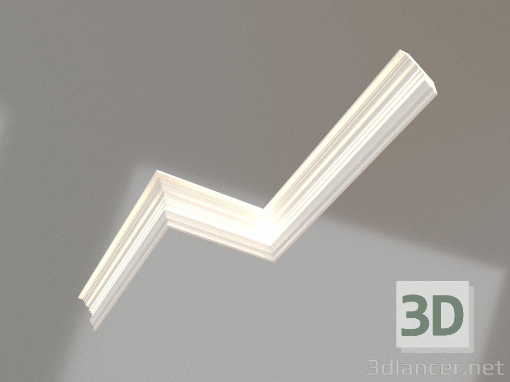 3d model Built-in gypsum wall lamp WALL 002 (169x122) - preview