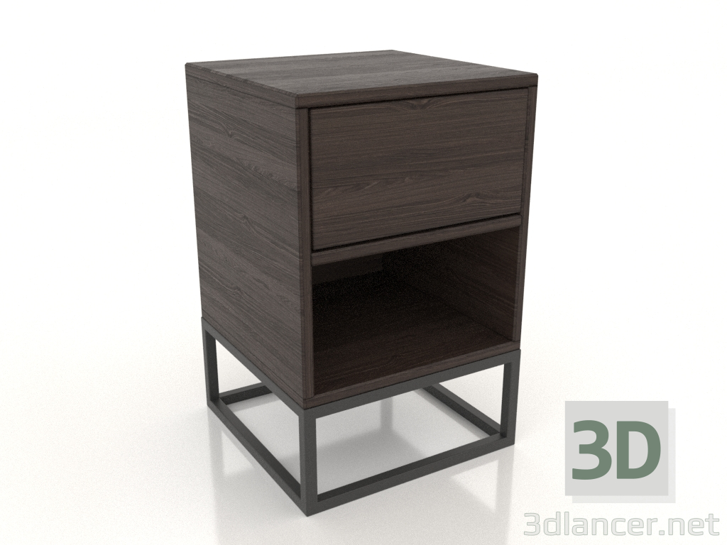 modèle 3D Table de chevet 350x350 mm (frêne noyer) - preview