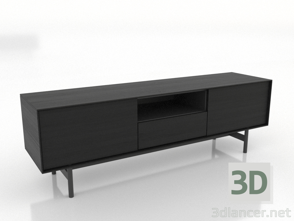 3d модель Тумба ТВ 1450 мм (чорний RAL 9005) – превью 3d модель Тумба ТВ 1450 мм (чорний RAL 9005) – превью