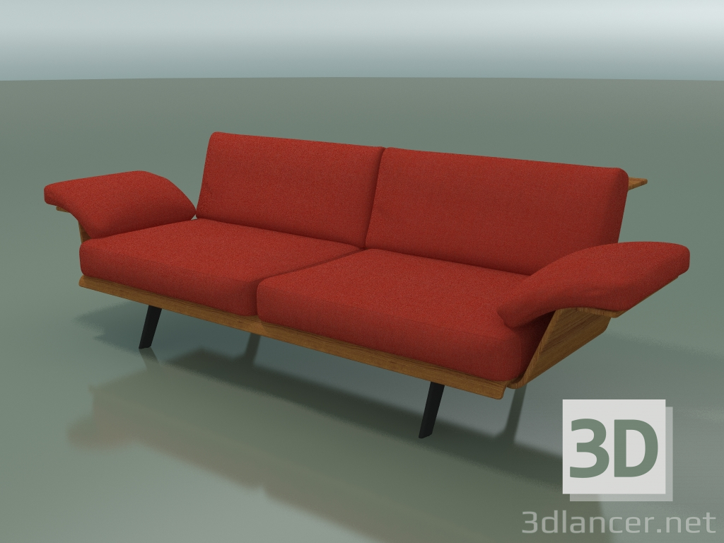 3D Modell Zentralmodul Lounge 4402 (L 180 cm, Teak-Effekt) - Vorschau