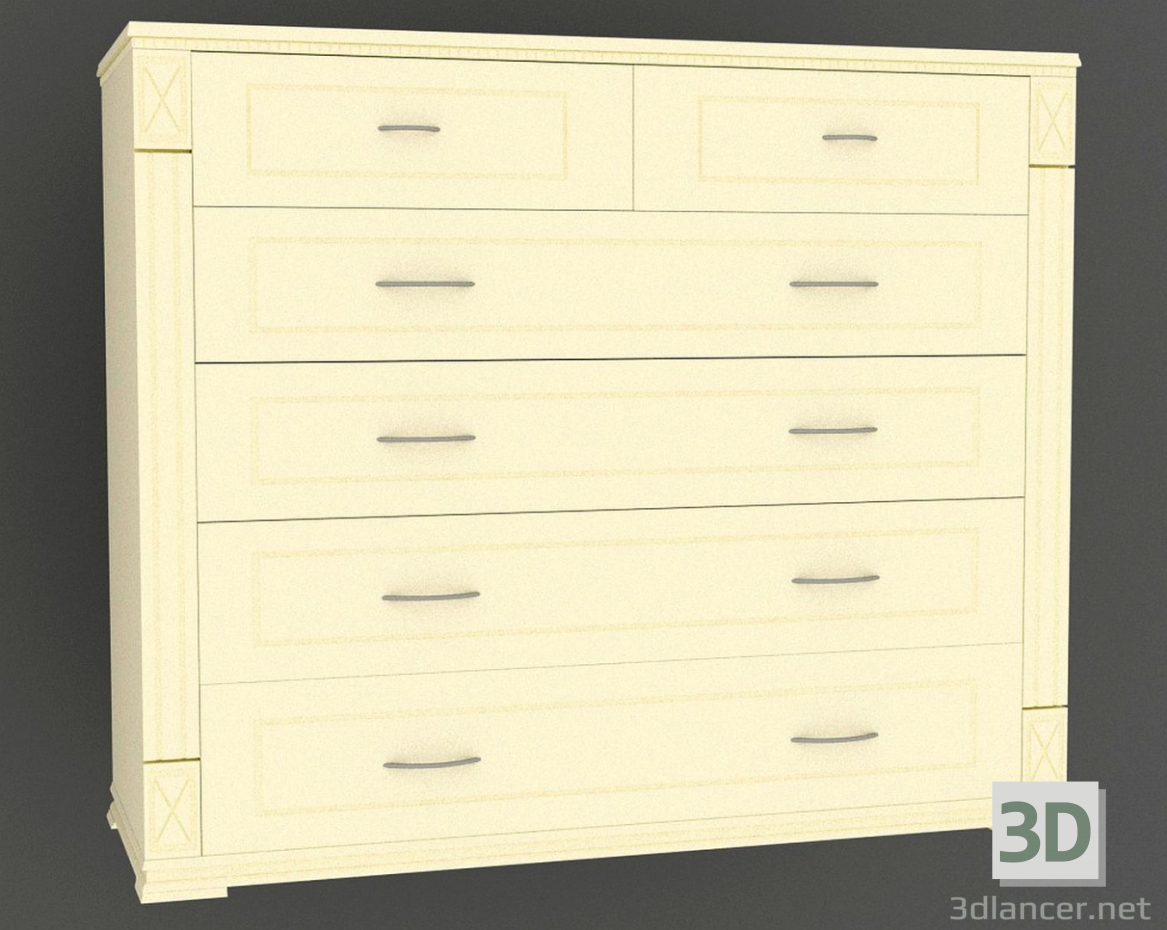 3d model Large chest of drawers - preview 3d model Large chest of drawers - preview