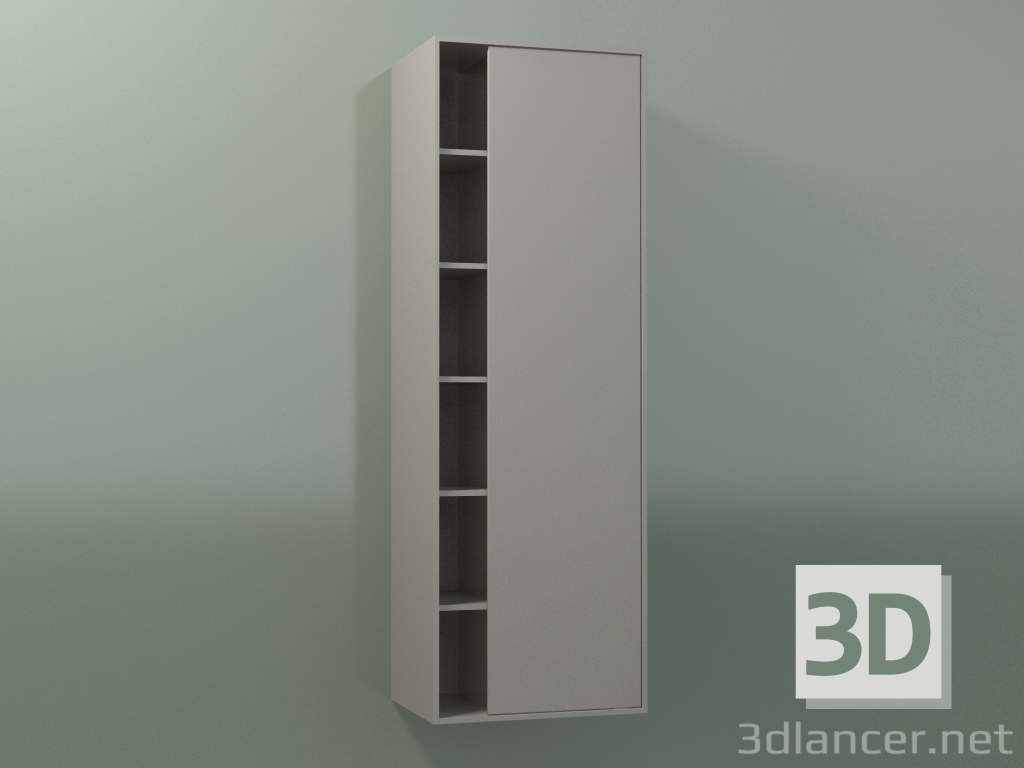 3D modeli 1 sağ kapılı duvar dolabı (8CUCEDD01, Clay C37, L 48, P 36, H 144 cm) - önizleme