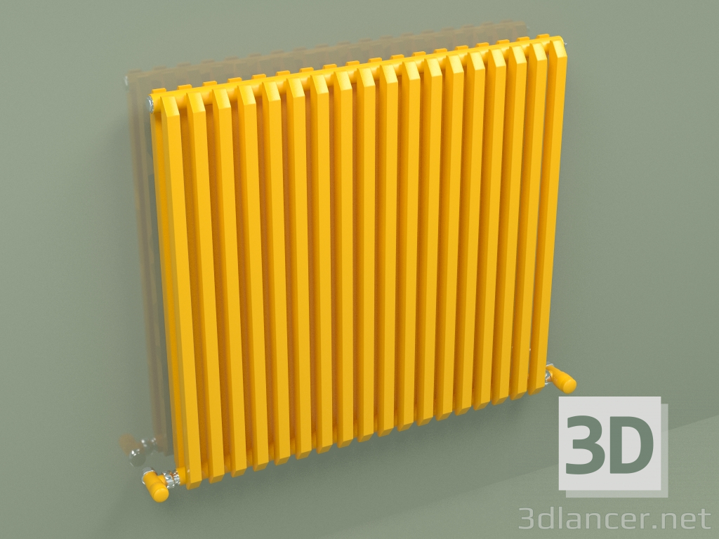 modèle 3D Radiateur SAX 2 (H 680 18 EL, jaune melon - RAL 1028) - preview
