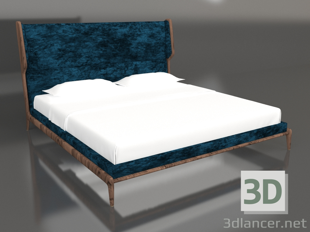 3D Modell Schlafendes Muse-Queen-Bett - Vorschau