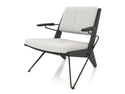 Chaise longue avec structure en métal (chêne noir)