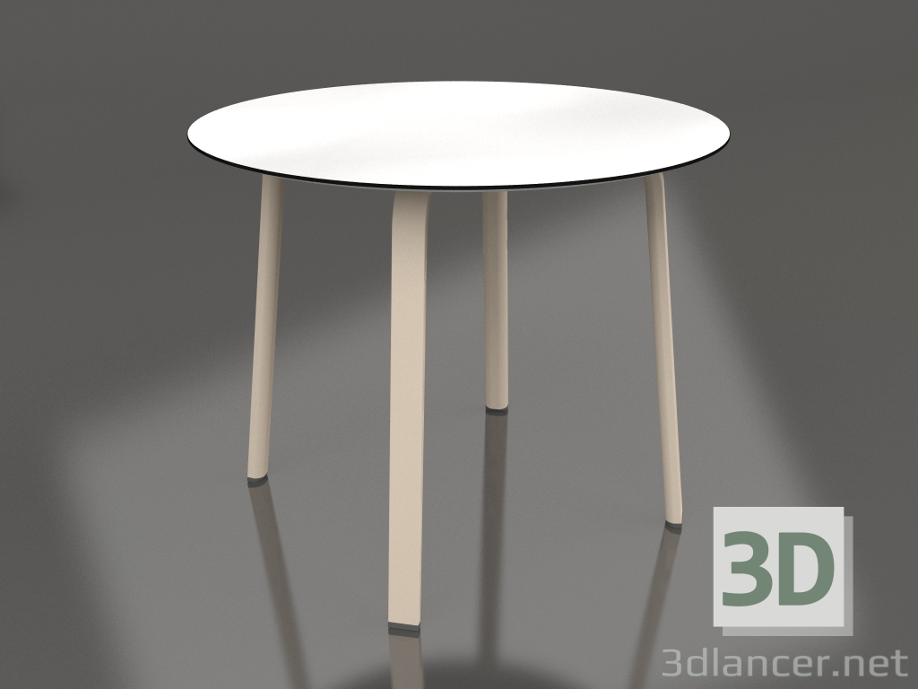 modello 3D Tavolo da pranzo rotondo Ø90 (Sabbia) - anteprima