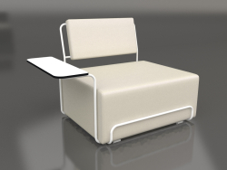Lounge chair with left armrest (White)