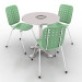 3d model table and chairs - preview