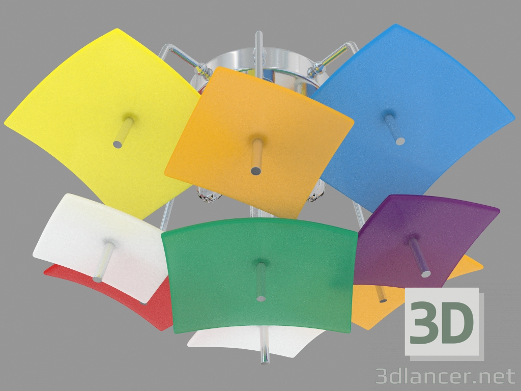 modello 3D Lampadario (C110234 4color) - anteprima