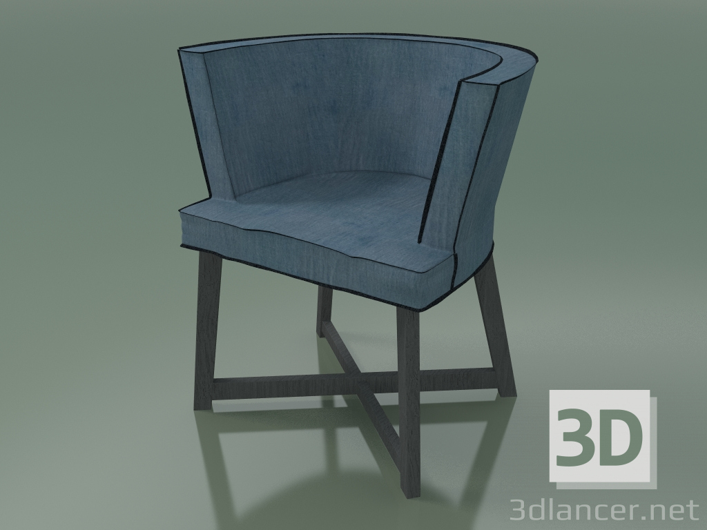 3D Modell Sessel halbkreisförmig (26, grau) - Vorschau