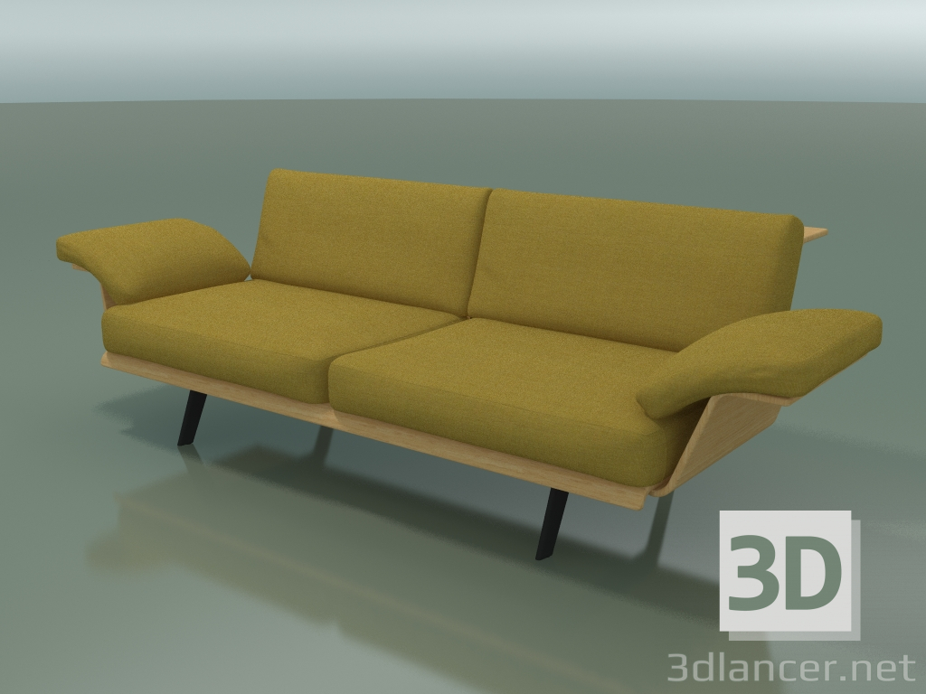 modello 3D Modulo centrale Lounge 4402 (L 180 cm, Rovere naturale) - anteprima