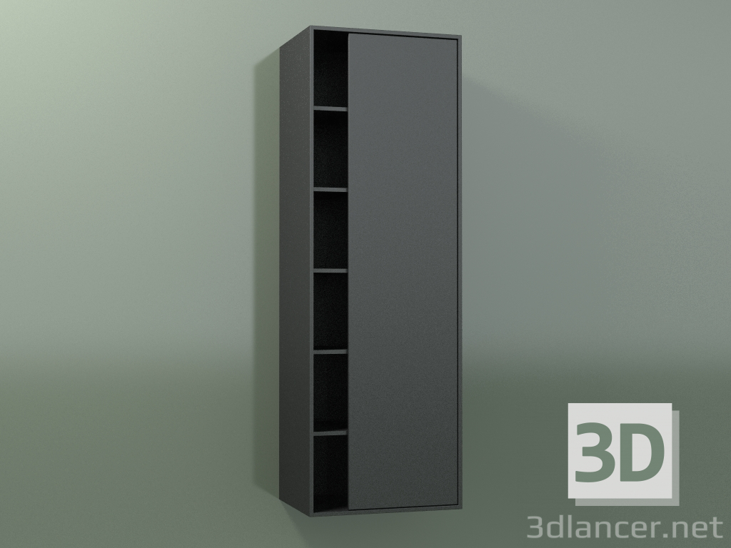 3d model Armario de pared con 1 puerta derecha (8CUCEDD01, Deep Nocturne C38, L 48, P 36, H 144 cm) - vista previa