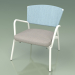 3d model Armchair with soft seat 027 (Metal Milk, Batyline Sky) - preview