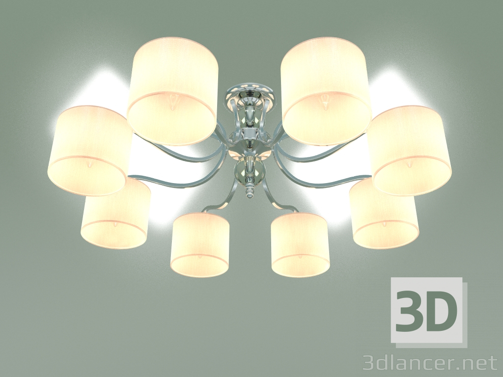 modello 3D Lampadario a soffitto Shantel 60111-8 (cromo) - anteprima