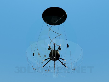 3d модель Люстра зі скляним куполом – превью 3d модель Люстра зі скляним куполом – превью