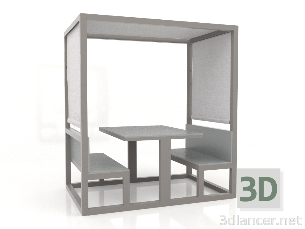Modelo 3d Cabine de jantar (cinza quartzo) - preview