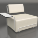 modèle 3D Chaise longue avec accoudoir gauche (Gris) - preview