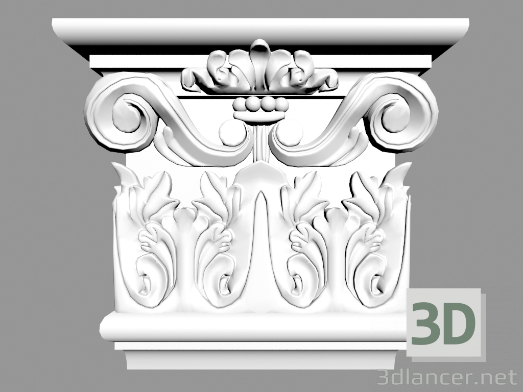 3D Modell Pilaster (Hauptstadt) PL559LR - Vorschau