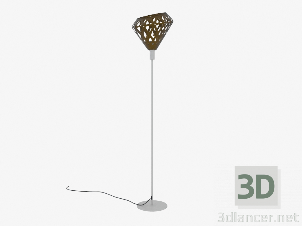 3d model Lámpara de pie (luz amarilla de 2.1 drk) - vista previa