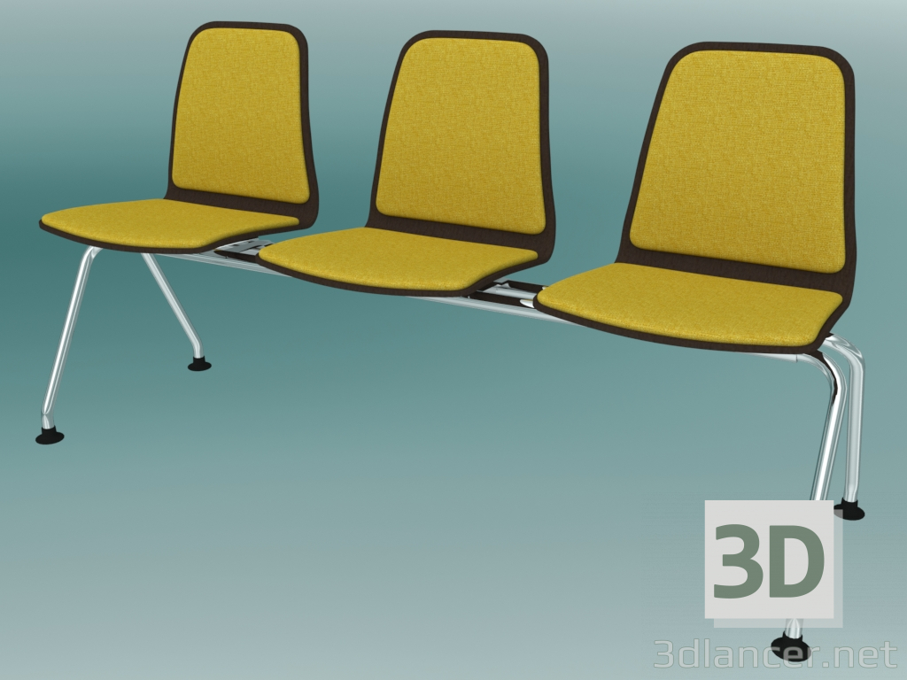 3d model Triple bench (K31L3) - preview