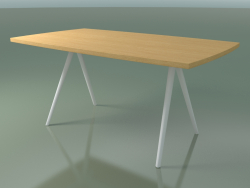 Table en forme de savon 5431 (H 74 - 90x160 cm, pieds 150 °, plaqué chêne naturel L22, V12)
