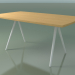 3 डी मॉडल साबुन के आकार की मेज 5431 (एच 74 - 90x160 सेमी, पैर 150 °, लिनेन युक्त प्राकृतिक ओक, V12) - पूर्वावलोकन