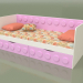 Modelo 3d Sofá cama para adolescentes com 2 gavetas (Iris) - preview