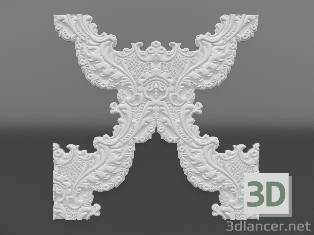 modèle 3D Panneau de plâtre 3d S-220 - preview
