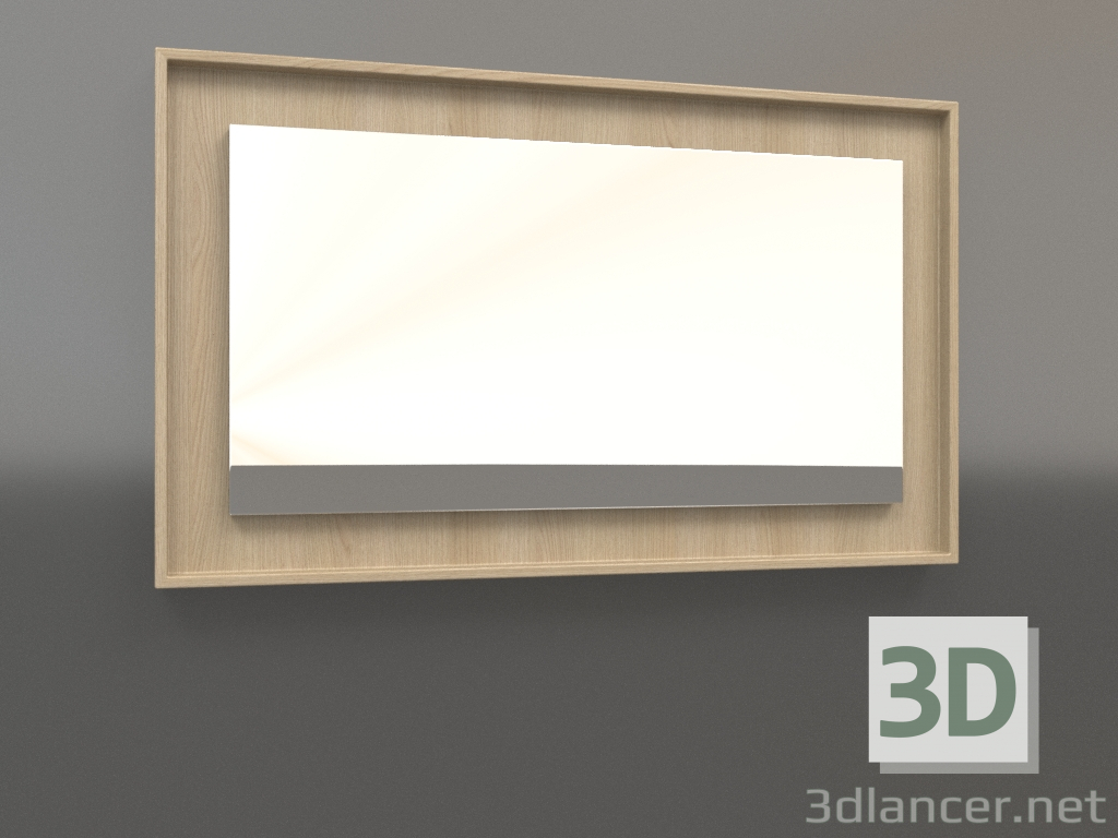 3D Modell Spiegel ZL 18 (750x450, Holz weiß) - Vorschau