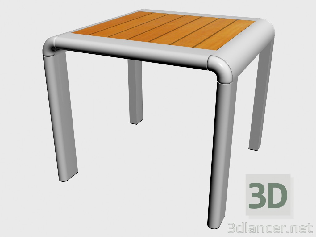 3 डी मॉडल संलग्न तालिका सागौन शीर्ष साइड टेबल 51745 - पूर्वावलोकन