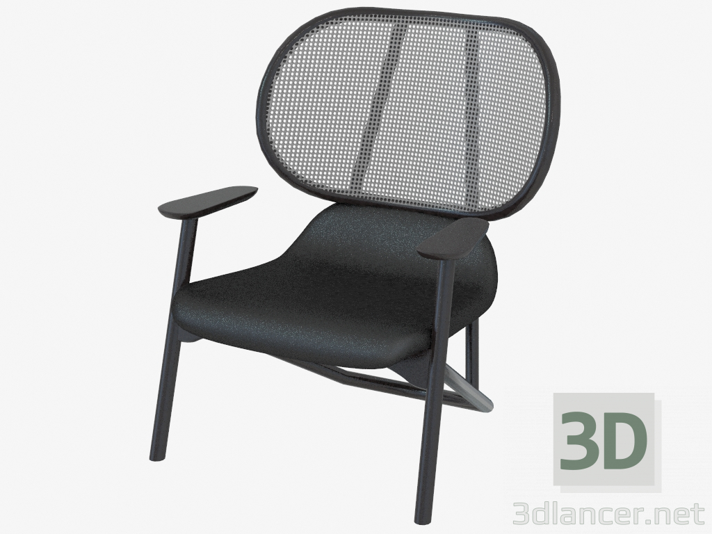 3D modeli Hasır sandalye - önizleme