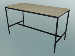 Table rectangulaire Base High 85x190x105 (Chêne, Noir)