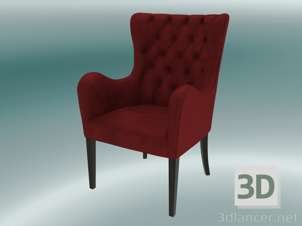 3D modeli Koltuk Davis (Kırmızı) - önizleme