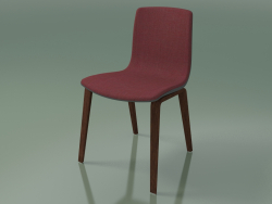 Stuhl 3966 (4 Holzbeine, Polypropylen, Polster, Walnuss)