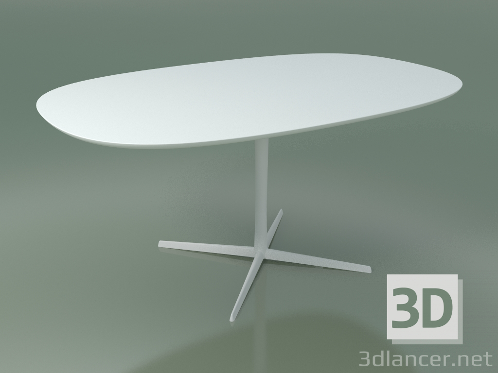modello 3D Tavolo ovale 0791 (H 74 - 100x158 cm, F01, V12) - anteprima