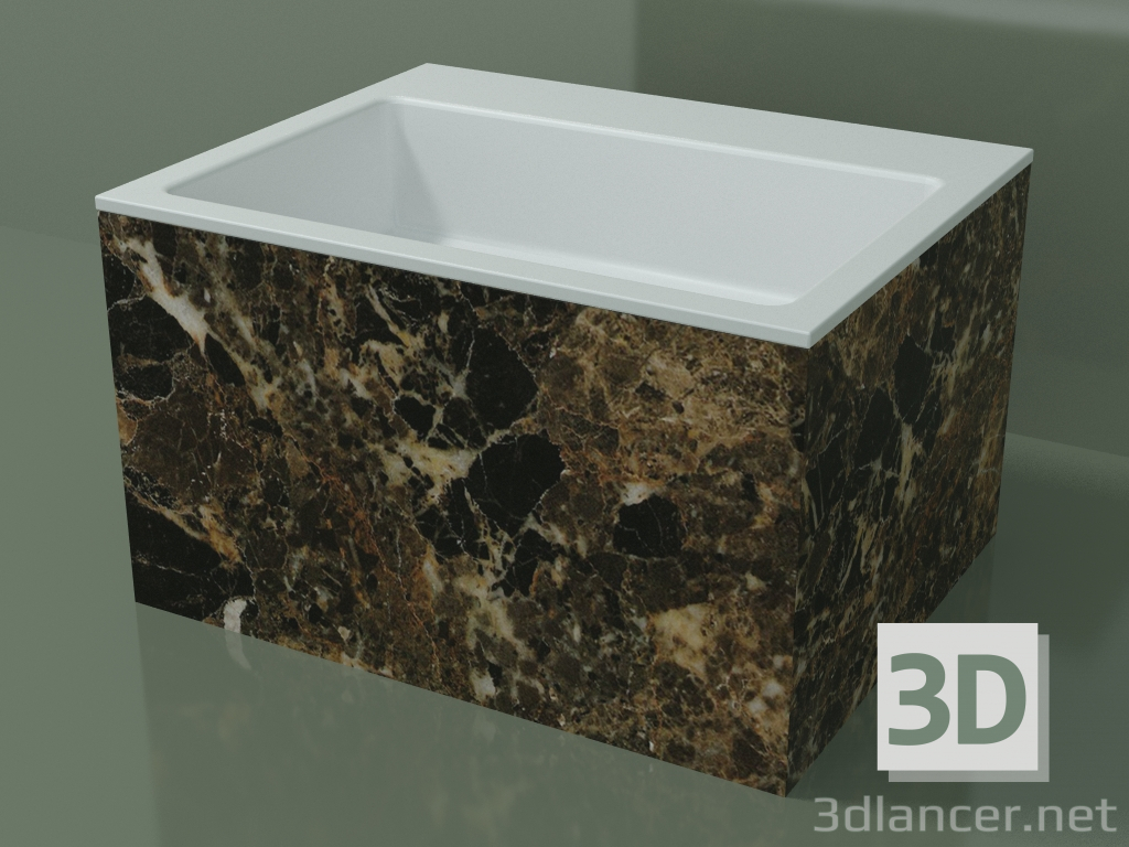 3d model Countertop washbasin (01R132302, Emperador M06, L 60, P 48, H 36 cm) - preview