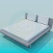 3D Modell Bett mit Ständer und eine weiche Kopfstütze - Vorschau