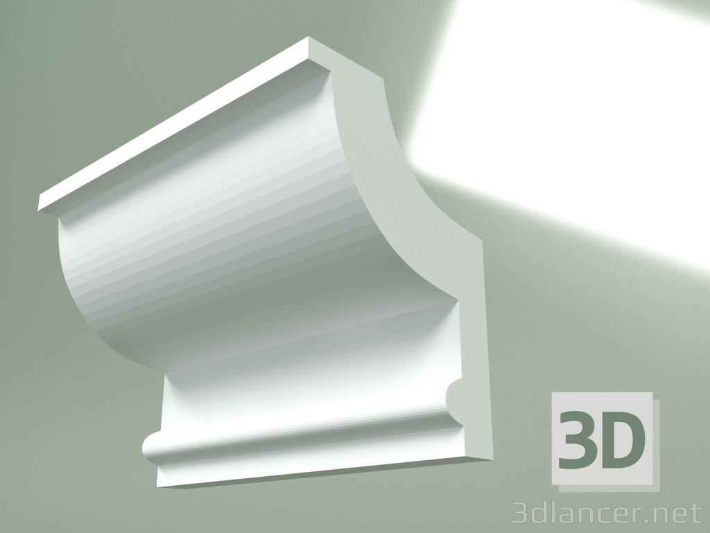 modello 3D Cornicione in gesso (zoccolo a soffitto) KT341 - anteprima